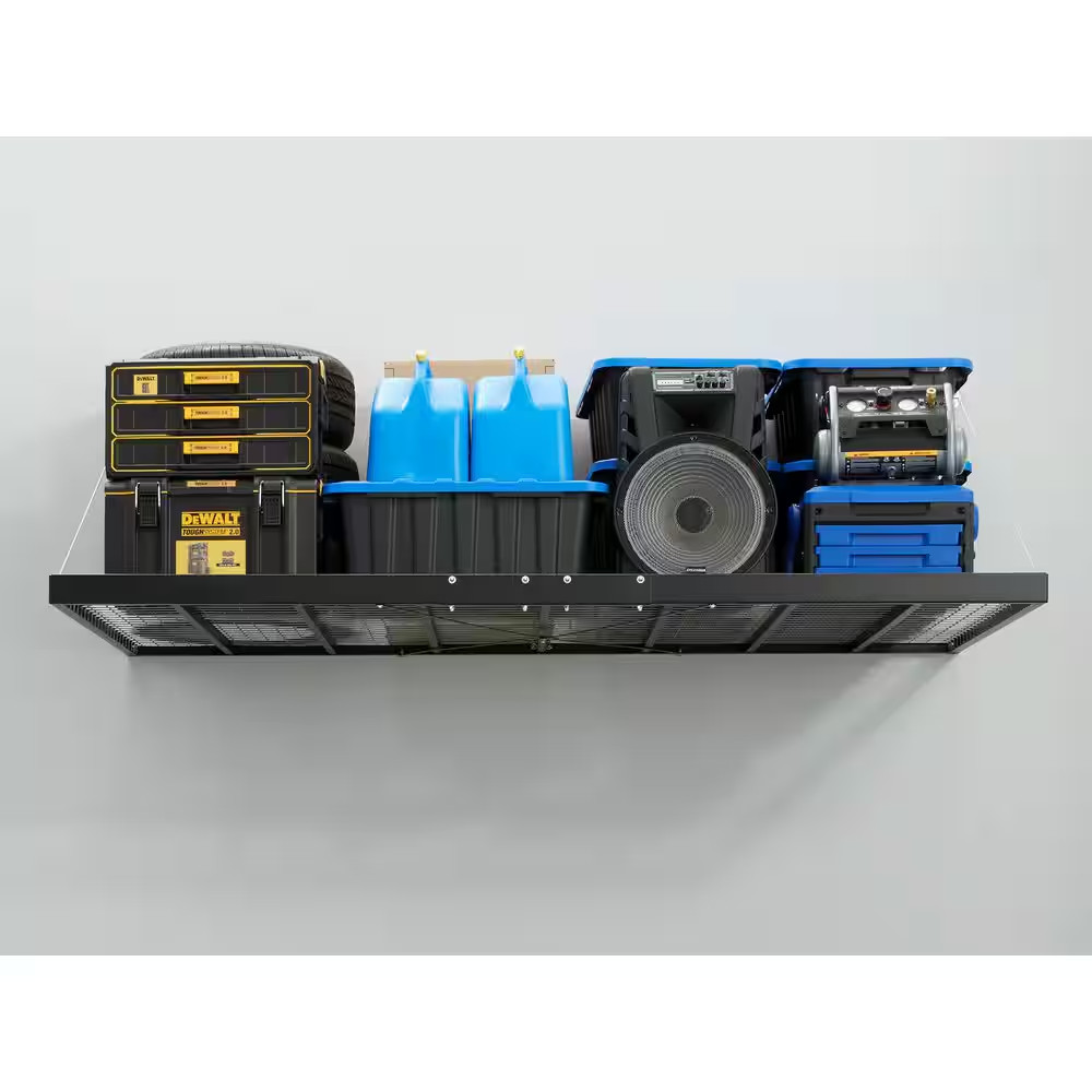 Pro Series 2Ft. X 8Ft. Wall Mounted Steel Shelf 2.0 in Black