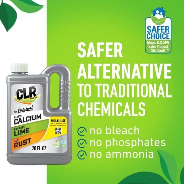 CLR 28 oz. Calcium, Lime and Rust Remover (2-Pack )EPA Safer Choice, bleach free