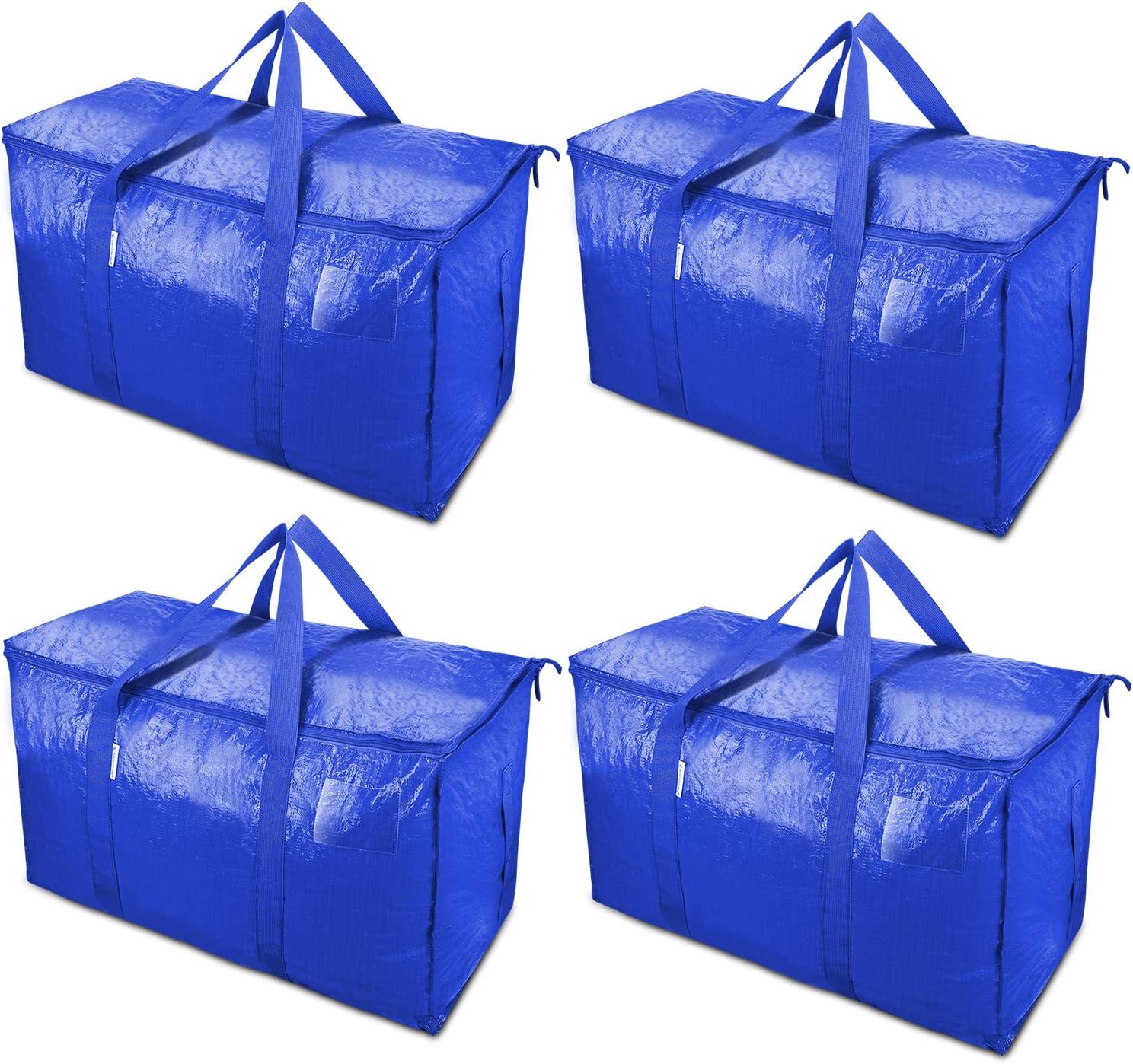 2-8 Pack Extra Heavy Duty Large Moving Bags W/ Strong Zipper Comfortable Handles
