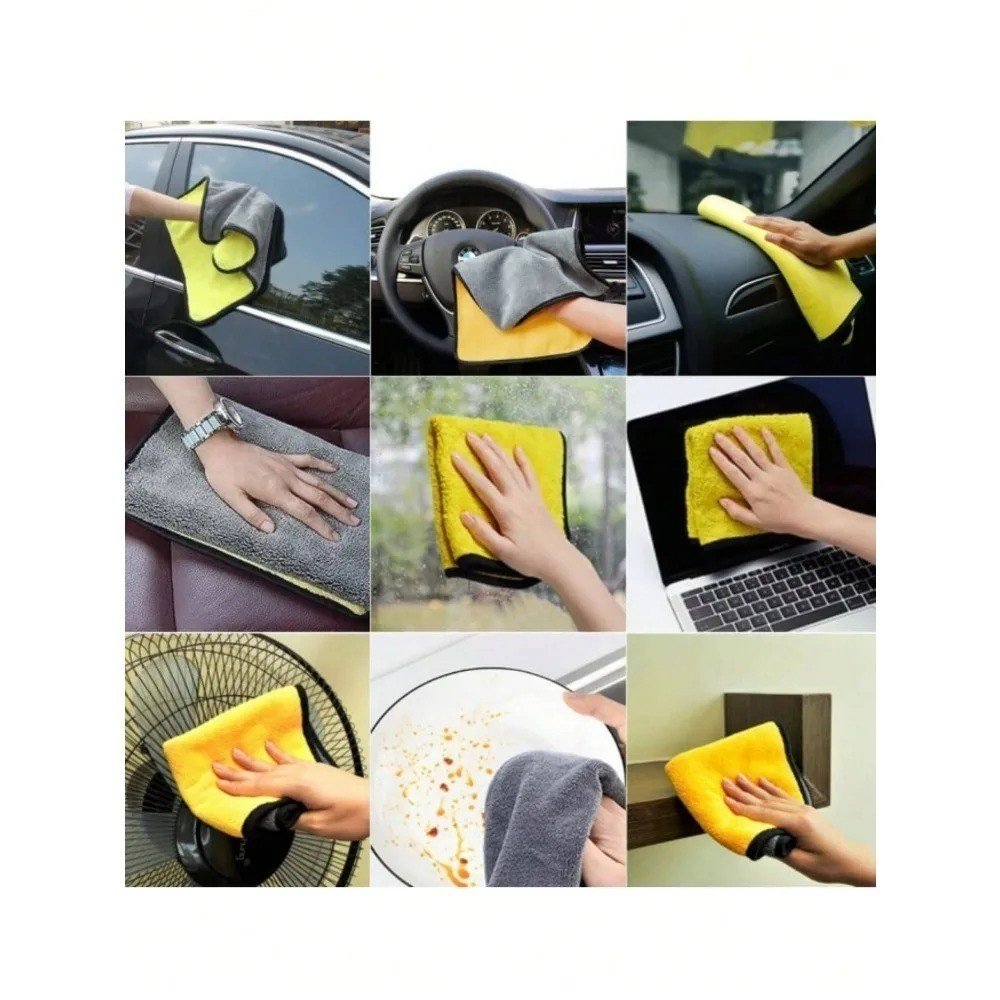 1/2/3/6/10pcs 30X60cm Microfiber Car Cleaning Towels Soft Quick Drying for Windo