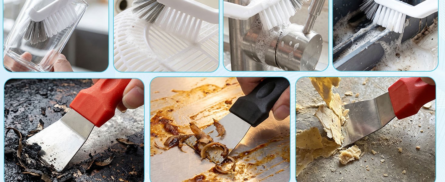 15PCS Cleaning Brush Cleaning Supplies, Hard Bristle Crevice Cleaning Brush