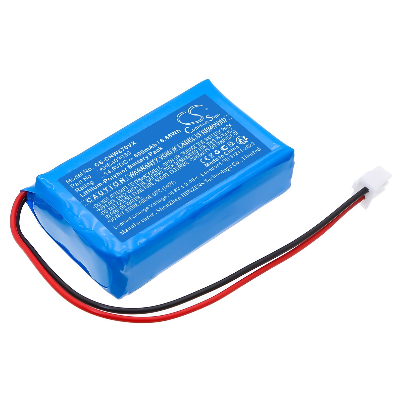 BATTERIE 600mAh Type AHB403080 For Cecotec Conga WinRobot 870