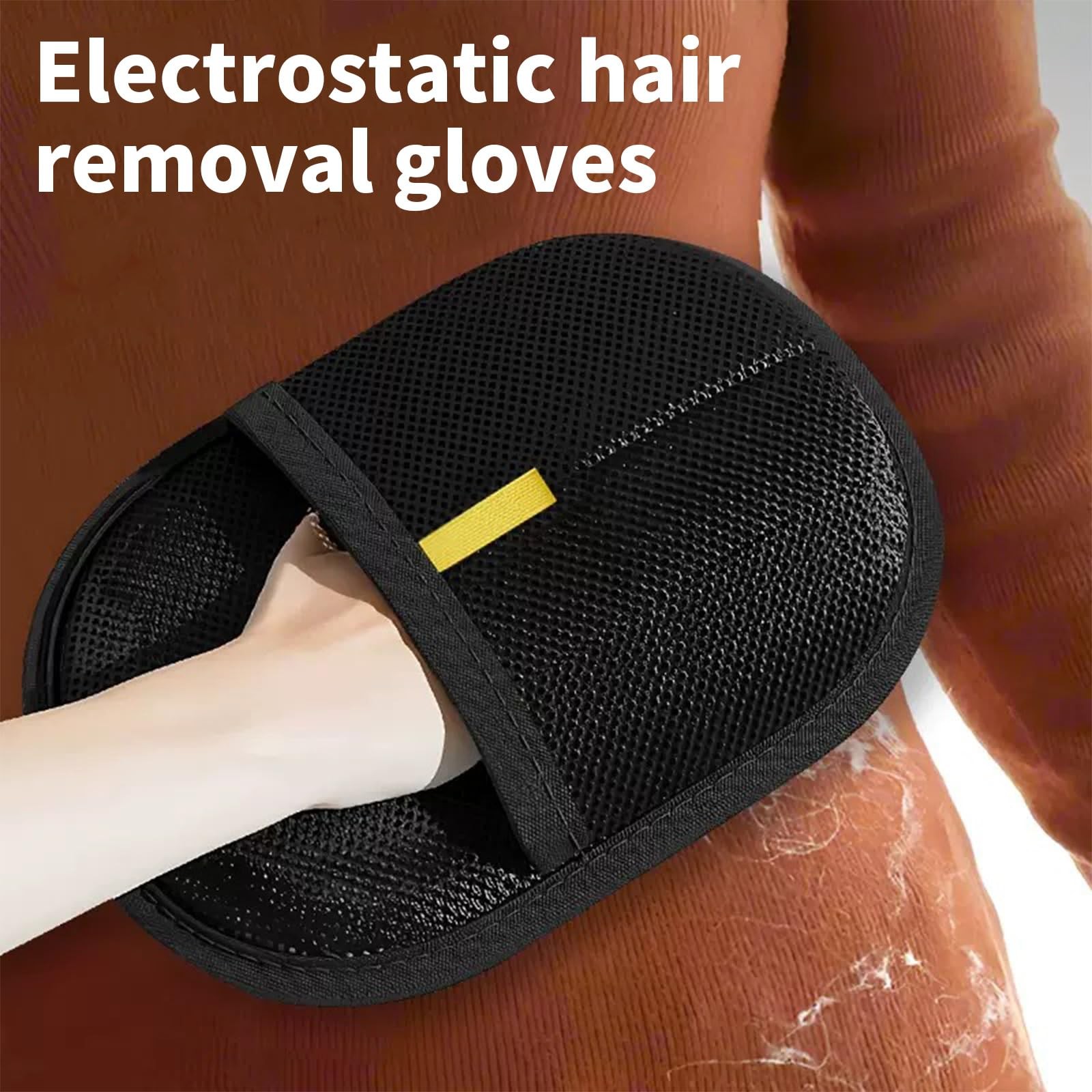 Apanbar 2 Pcs Yomi pet Hair Remover Glove,pet Removal BLACK(2PACK)