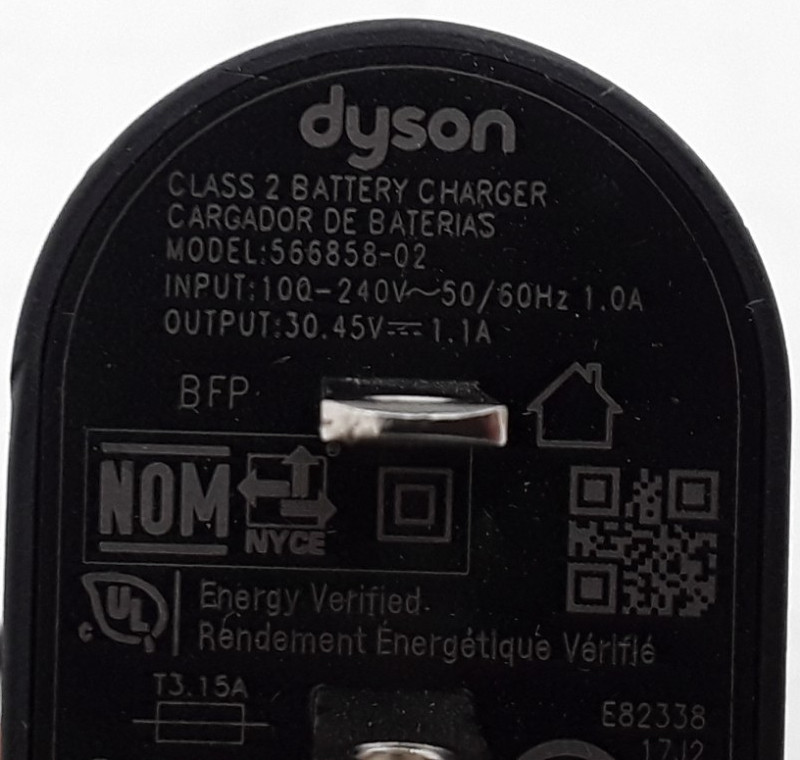 Dyson | 566858-02 | AC Adapter Charger | Model: V6,V7,V8 | Output: 30.45V / 1.1A