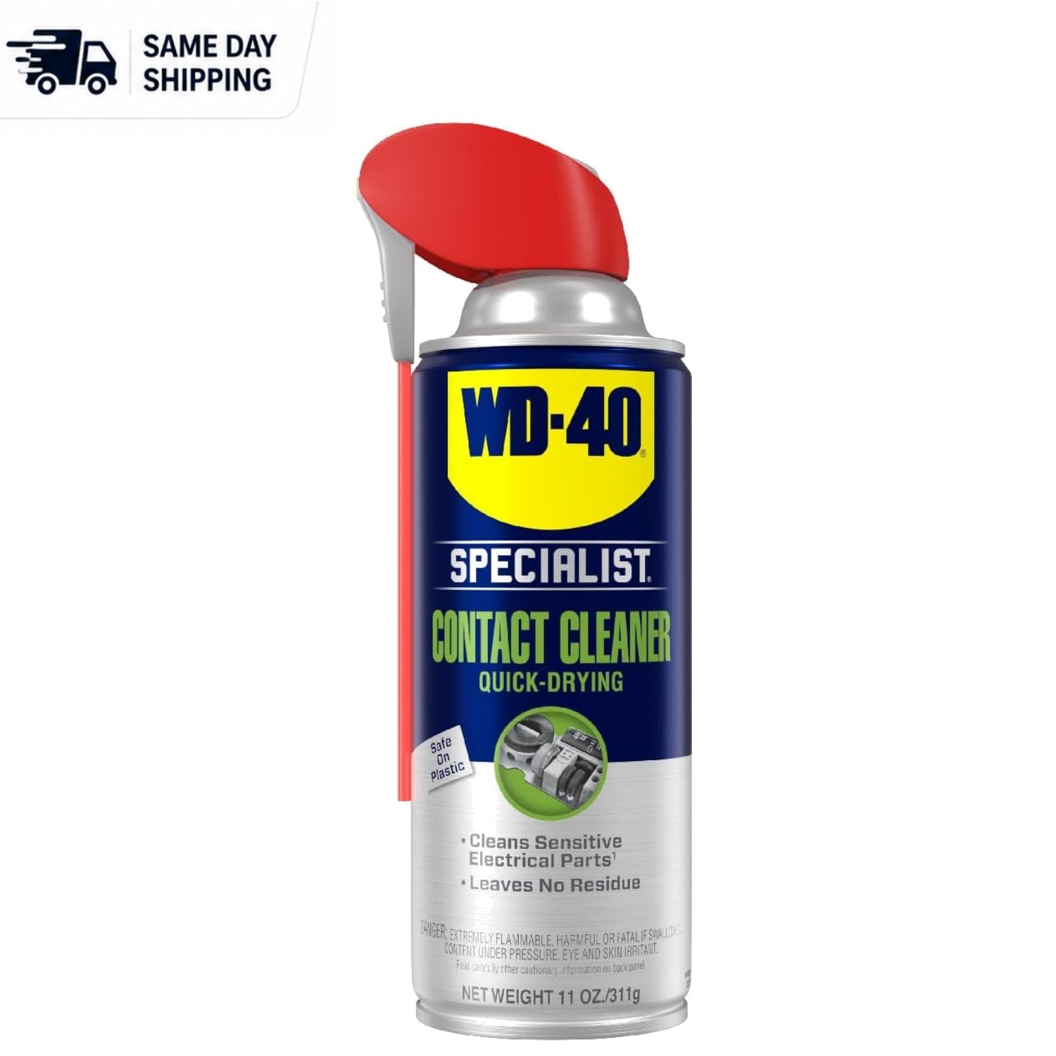WD-40 Specialist Contact Cleaner Spray, 11 oz – Residue Free Precision Cleaning