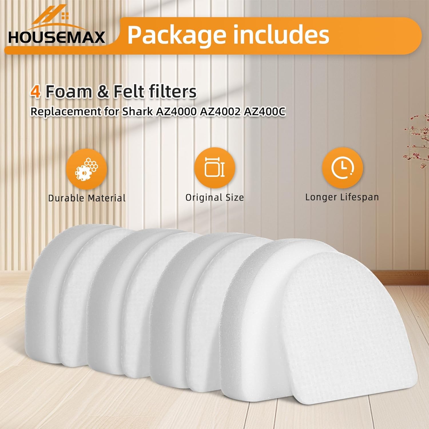 AZ4002 Filters for Shark Powerdetect Upright Vacuum Cleaner AZ4000 AZ4002