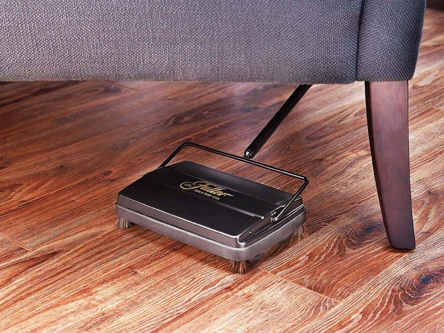 Fuller Brush Electrostatic Hard Floor & Carpet Sweeper 9″ Sweep Path Black