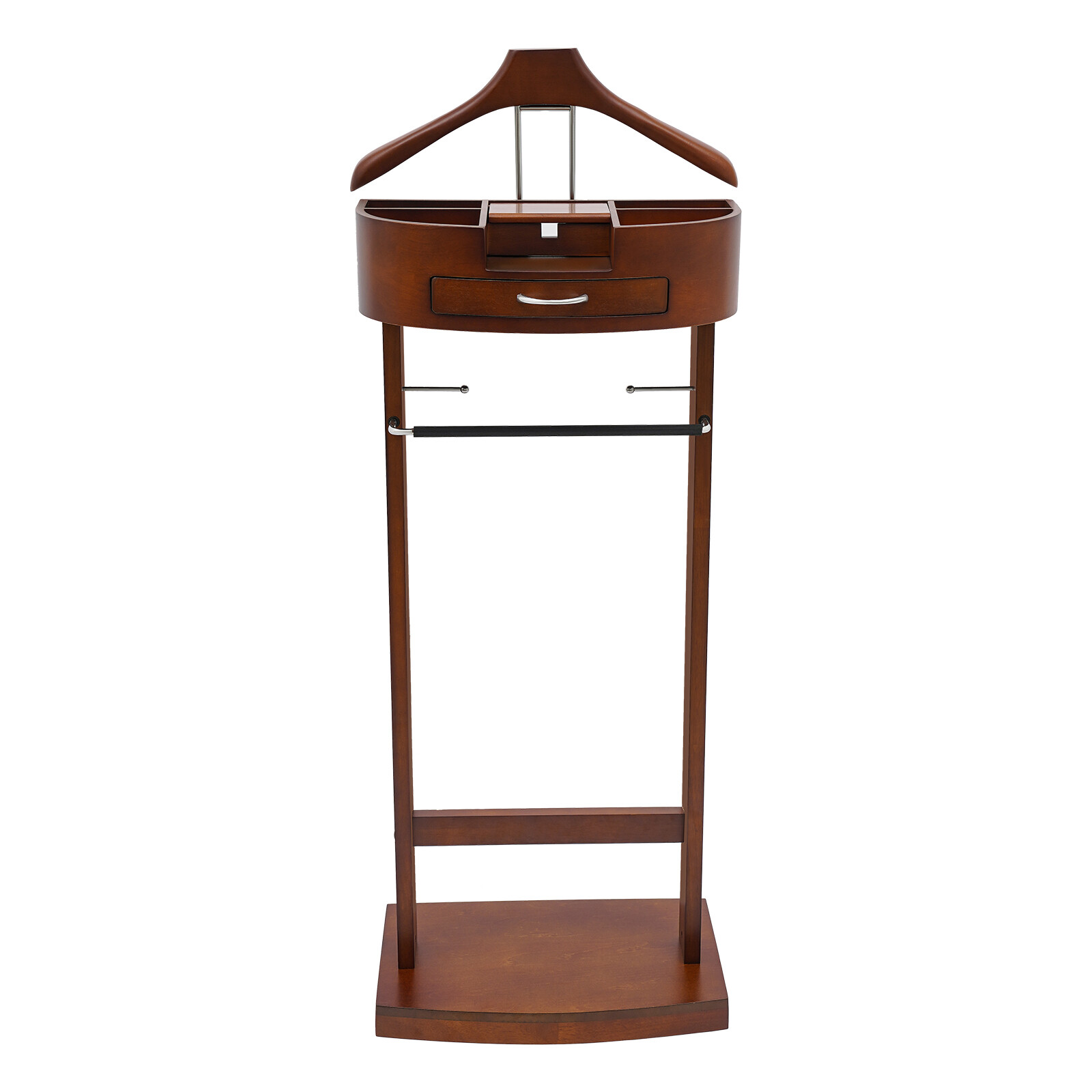 Free Standing Wood Suit Rack, Freestanding Clothing Valet Stand, Valet Stand