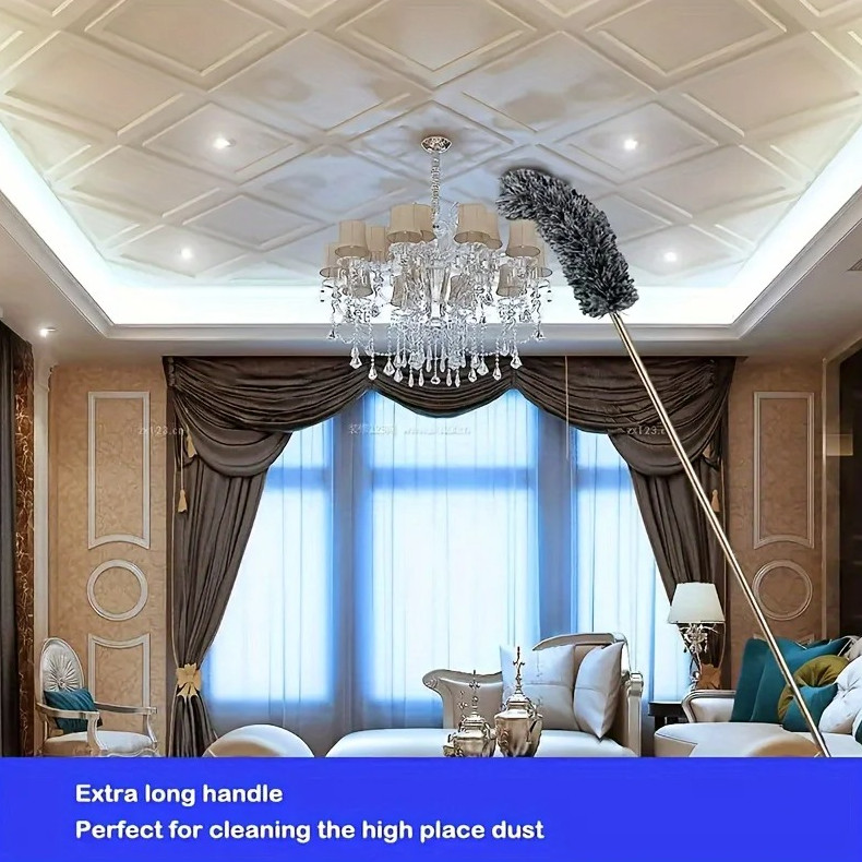 Multifunctional Retractable Duster with Bendable Head for Home & Car Cleaning