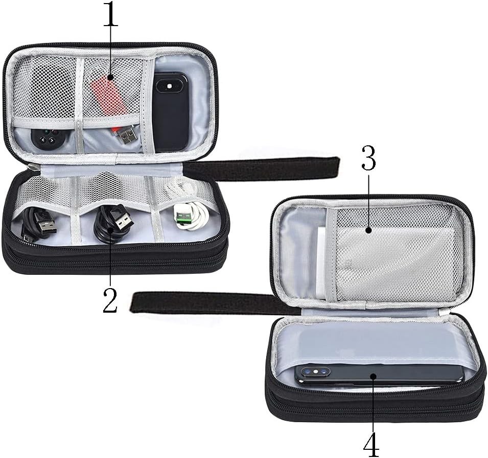 Electronics Accessories Organizer Bag Portable Tech Gear Travel Case for Charger