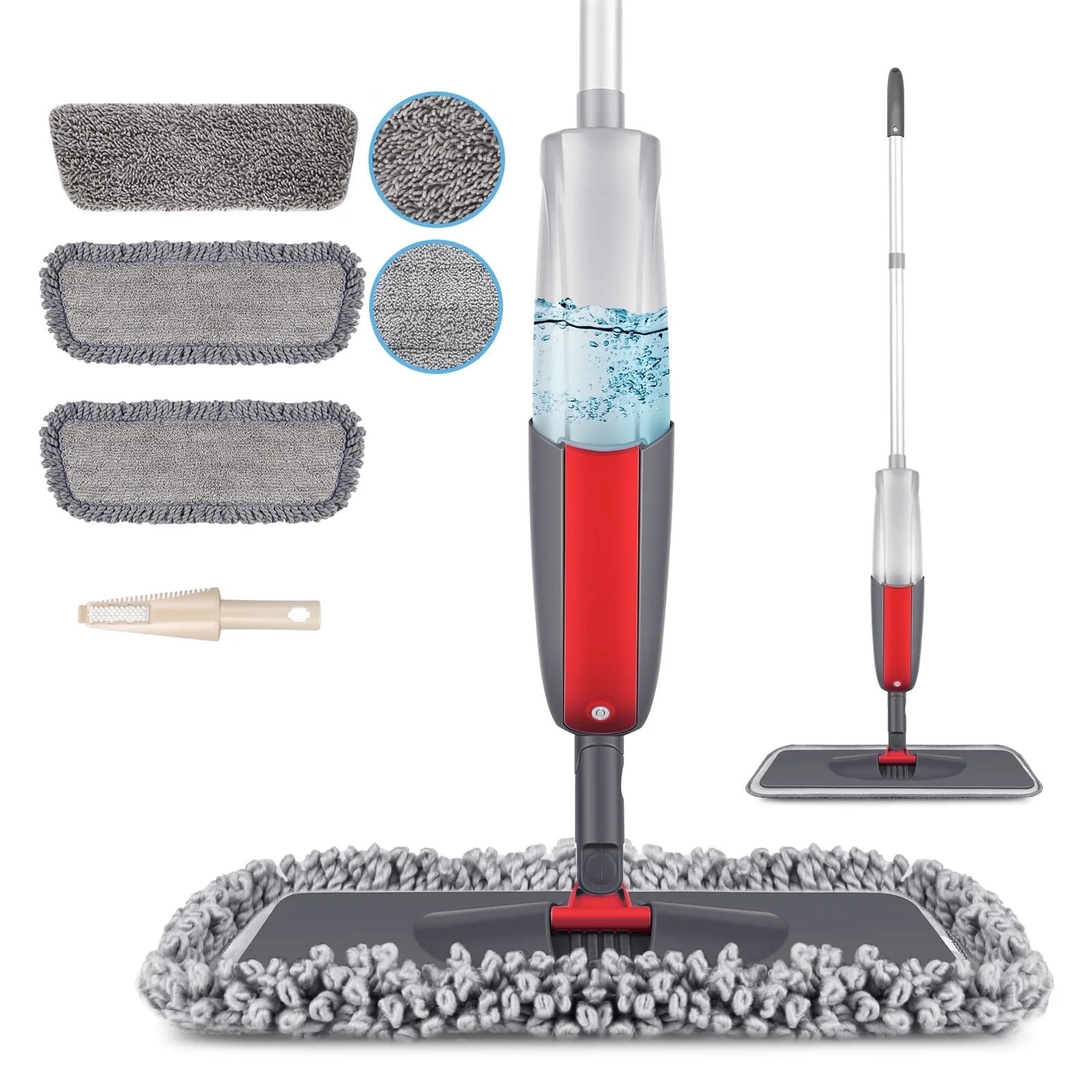 2nd Gen Spray Mop with Extra Thick Pads, 410ML Tank, 360° Rotating
