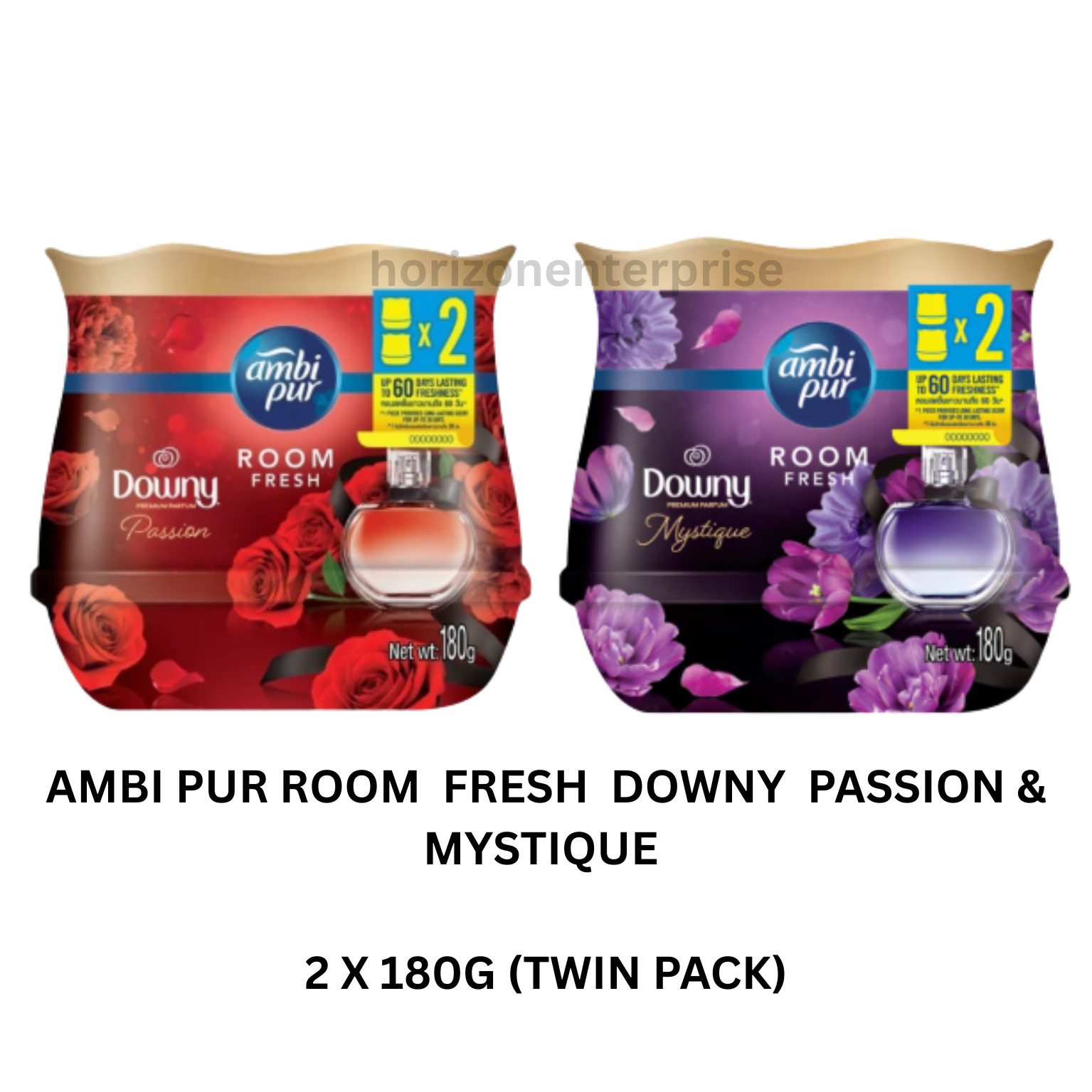 Ambi Pur Gel Room Fresh Downy Passion & Mystique (180g x 2) FREE Shipping