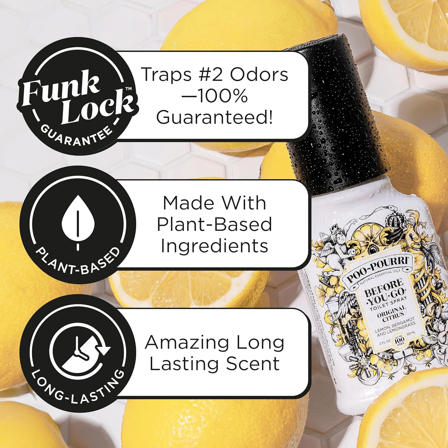 Poo-Pourri Before-You-Go Toilet Spray, Original Citrus, 4 Fl Oz, up to 200 Uses,