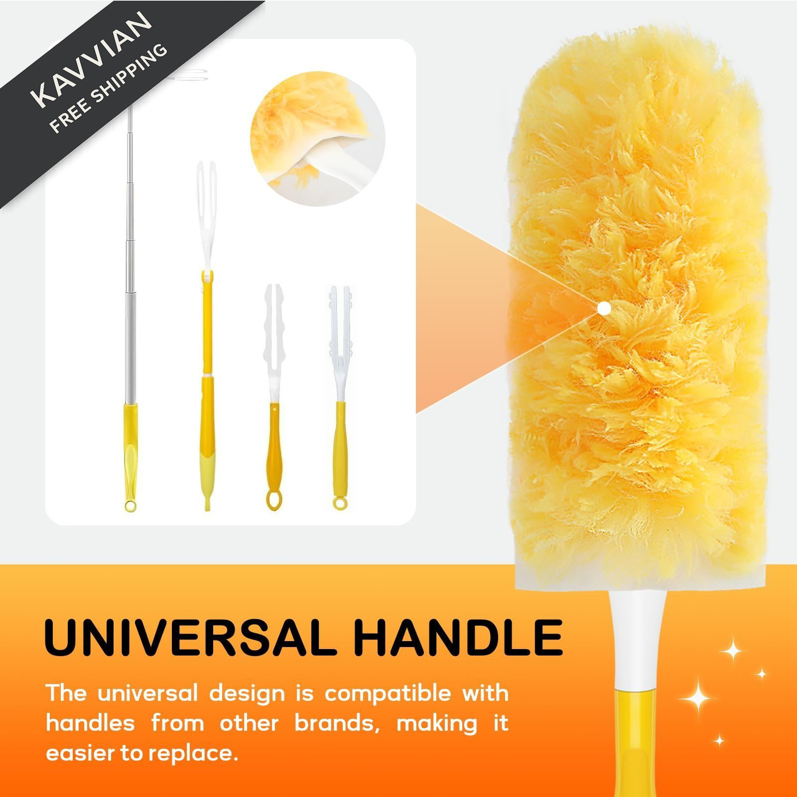 SetSail 30 Count Duster Refills for Swiffer with 1 Handle Orange