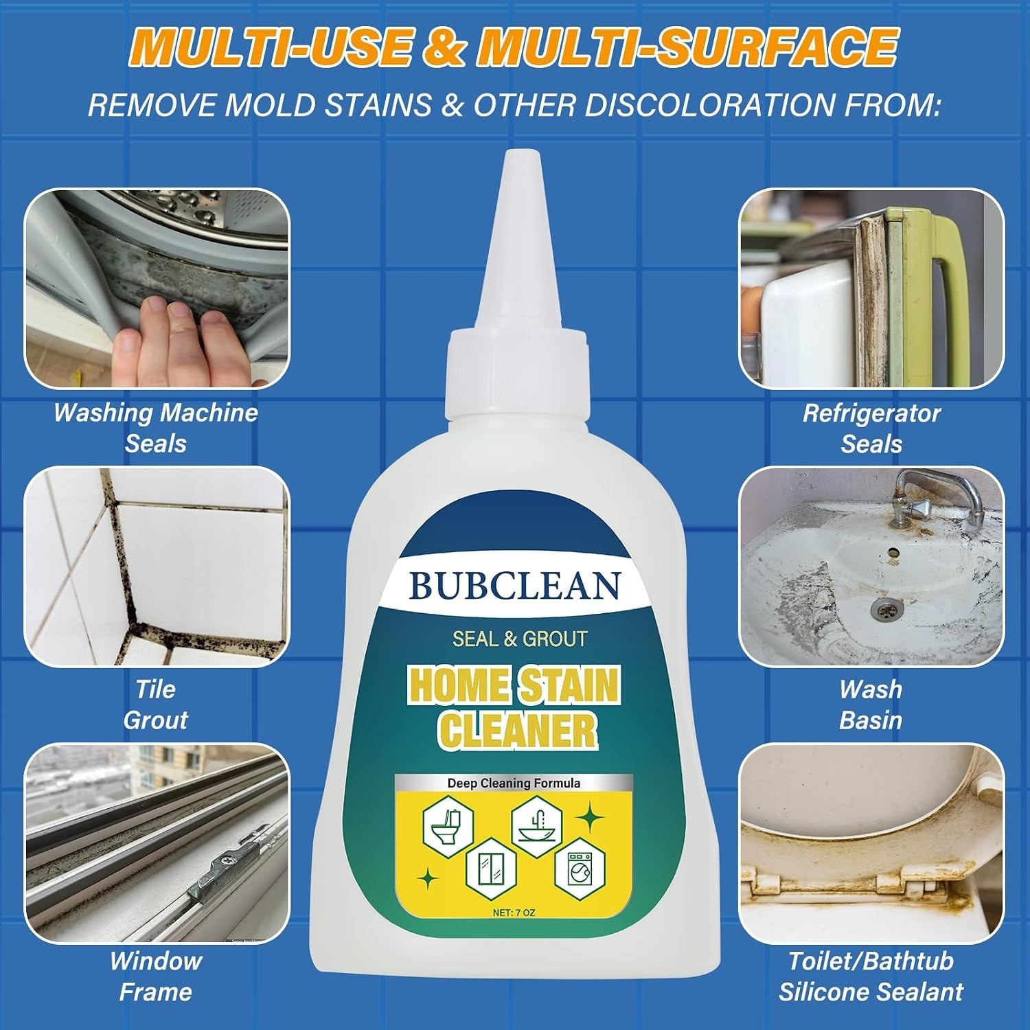 Home Stain Remover Gel Cleaner, Heavy Duty Black Surface Stain Cleaner for Wa…