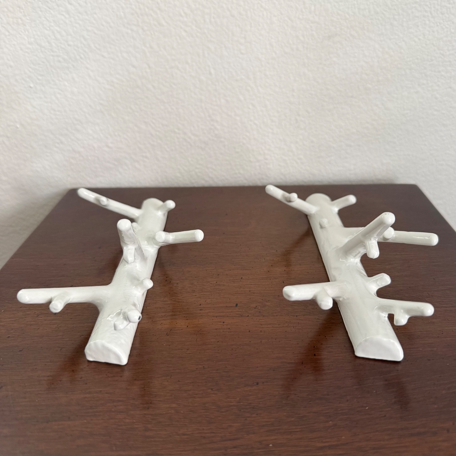 Bosign Branch™ Hook M White Solid Cast Iron Wall Hooks Modern Decor 6.5 Inches