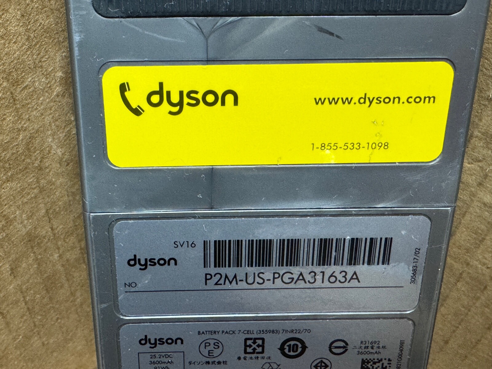 GENUINE DYSON CLICK IN BATTERY OUTSIZE [SV16] FOR V15 V11 – SV29 SV15 SV22 SV28