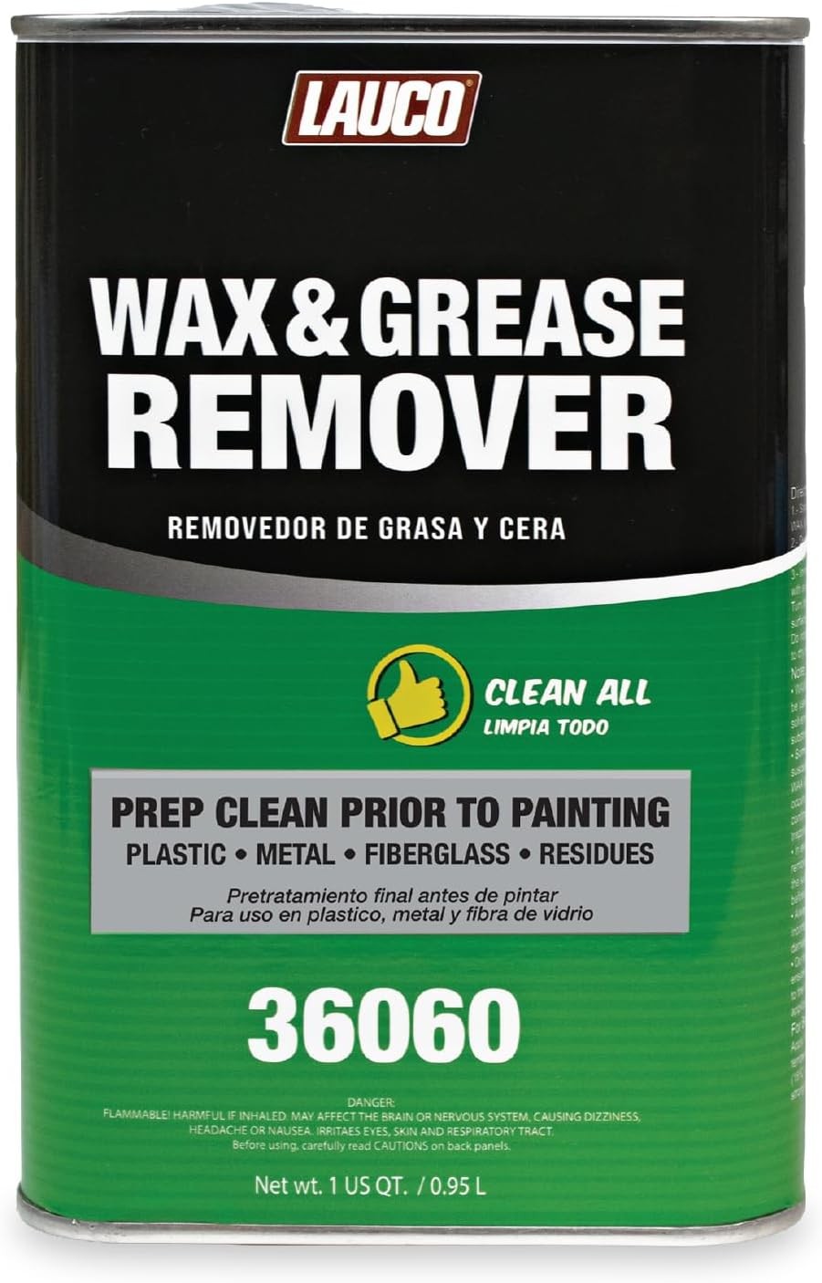 Wax and Grease Remover Multi-Surface Paint Prep Cleaner for Auto Body (36060),