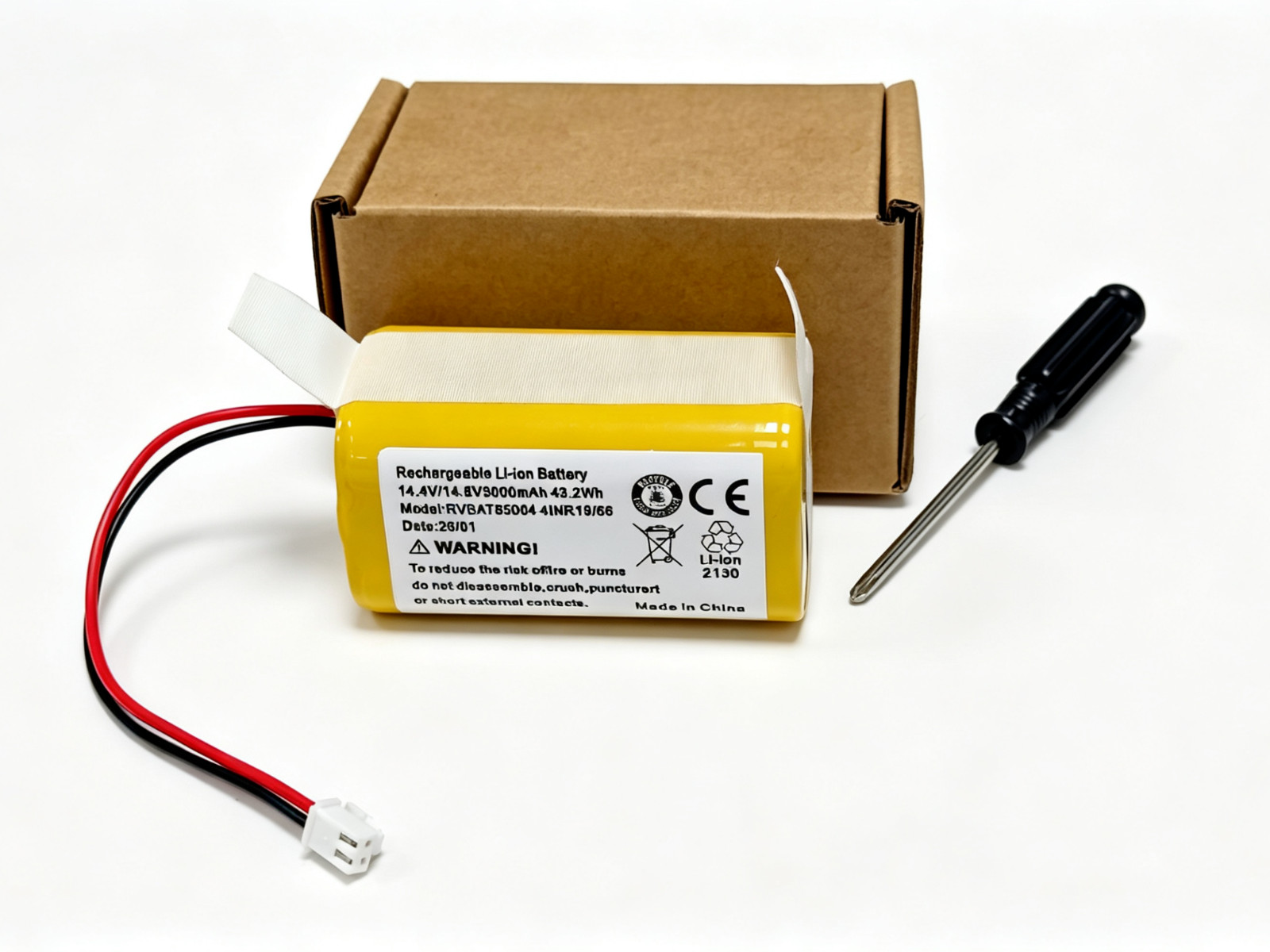 RVBAT850 Li-ion Battery for Shark ION Robot Vacuum RV1001AE R75 2-Prong