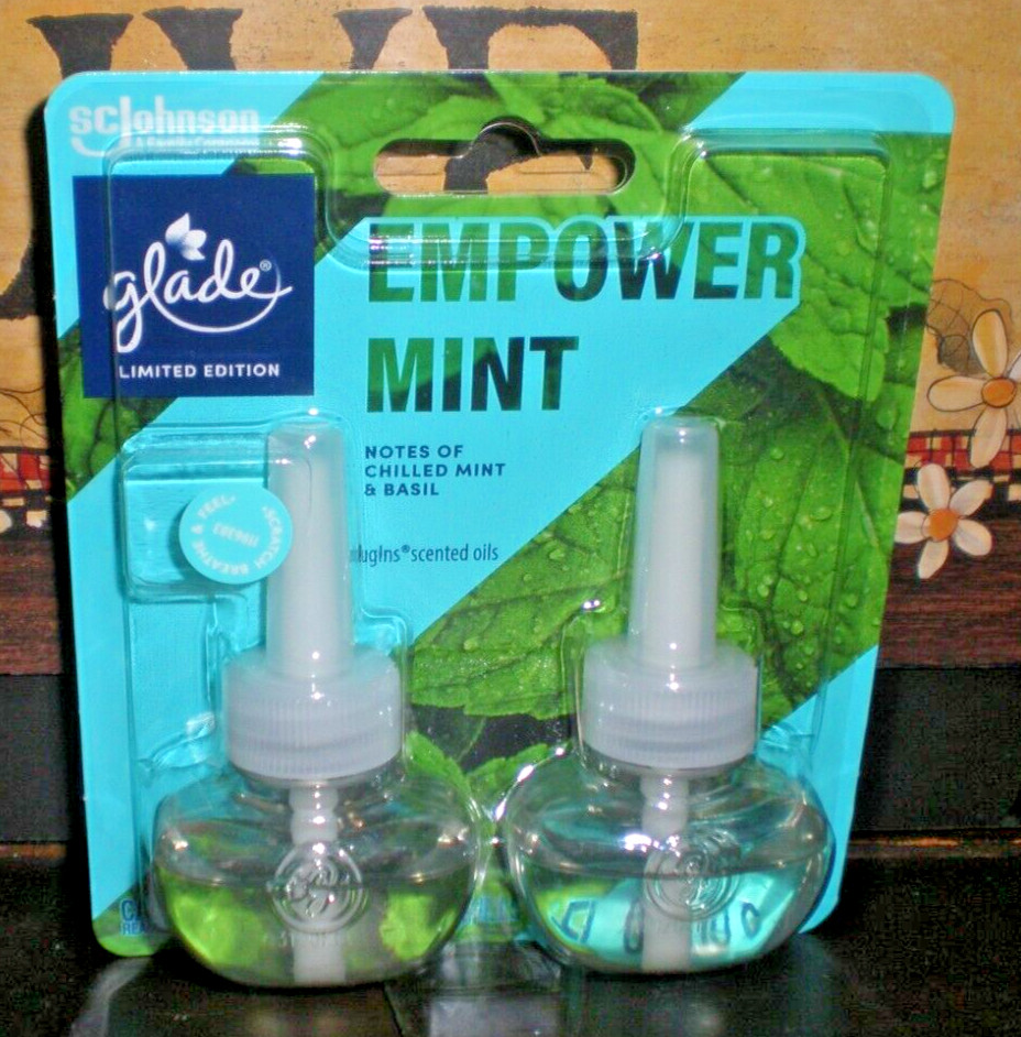 Glade PlugIns Scented Oil Refills EMPOWER MINT 1 Pack = 2 refills