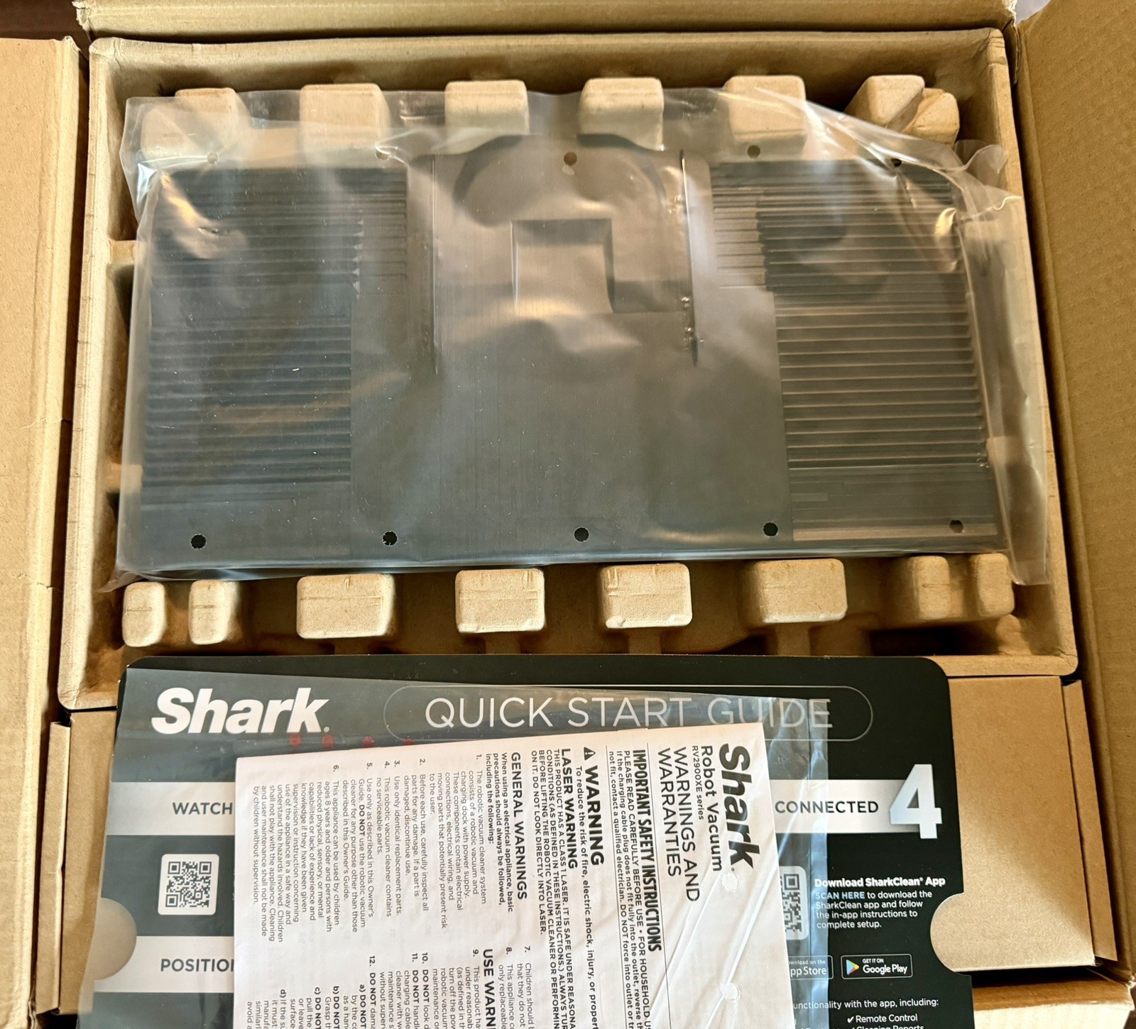Shark PowerDetect ThermaCharged Robot Vacuum & Mop RV2920XE NeverTouch Pro NEW