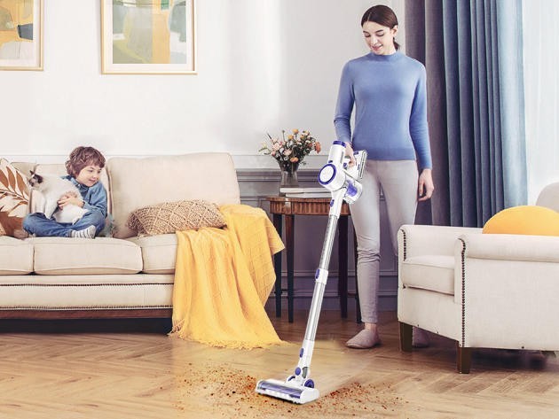 Cordless Vacuum Cleaner 20000Pa Powerful Suction Stick Lightweight 30Mins Runtim