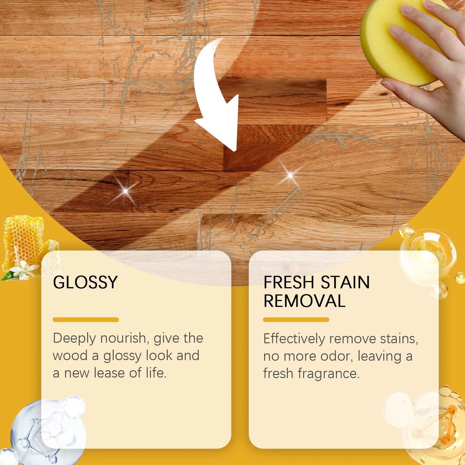 Beeswax Spray Essential Oil Wax,Multi-Purpose Furniture Polish,Wood Care Spray