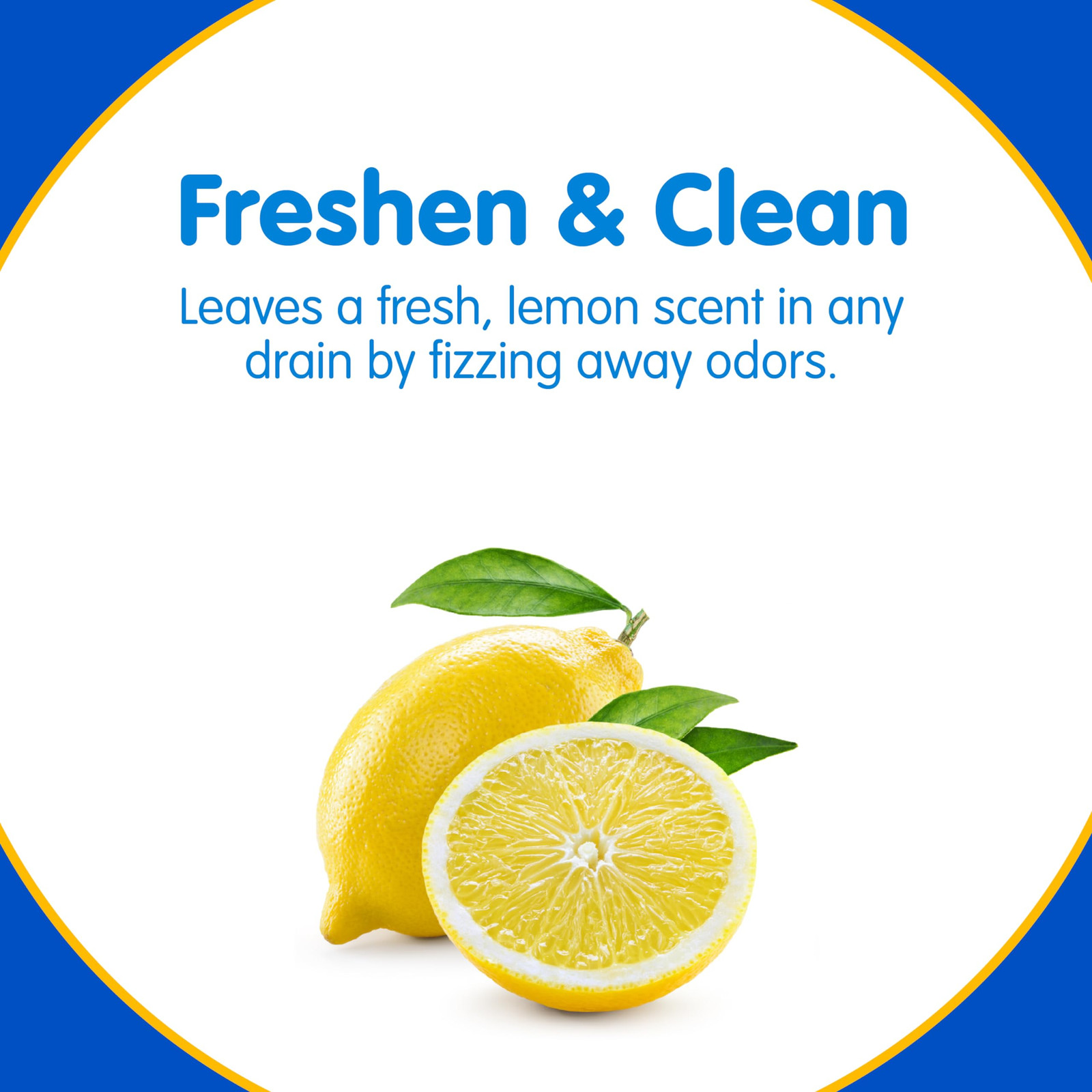 Lemon Drain Freshener Tablets 6 Count Fizzing Odor Eliminator For All Drains