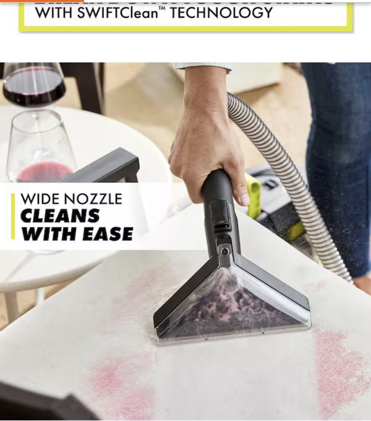 ONE+ HP 18V Cordless Swiftclean Mid Size Spot and Carpet Cleaner (Tool Only)