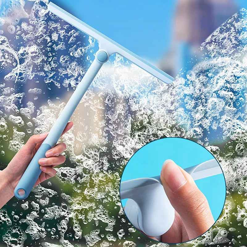 360 Degree Rotatable Shower Squeegee Glass Wiper Scraper Squeegee Cleaner With S