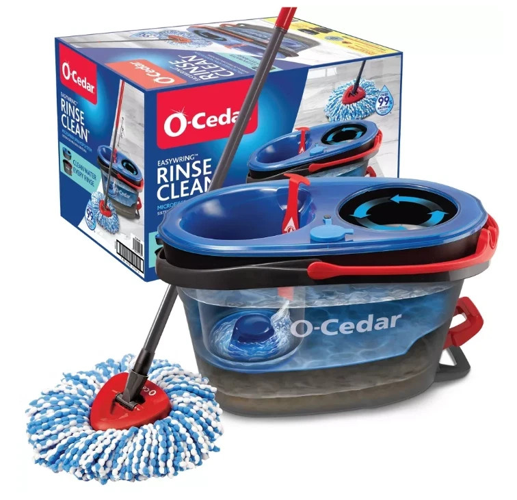 O-Cedar RinseClean Clean Water Spin Mop and Bucket System Clean with Clean Water