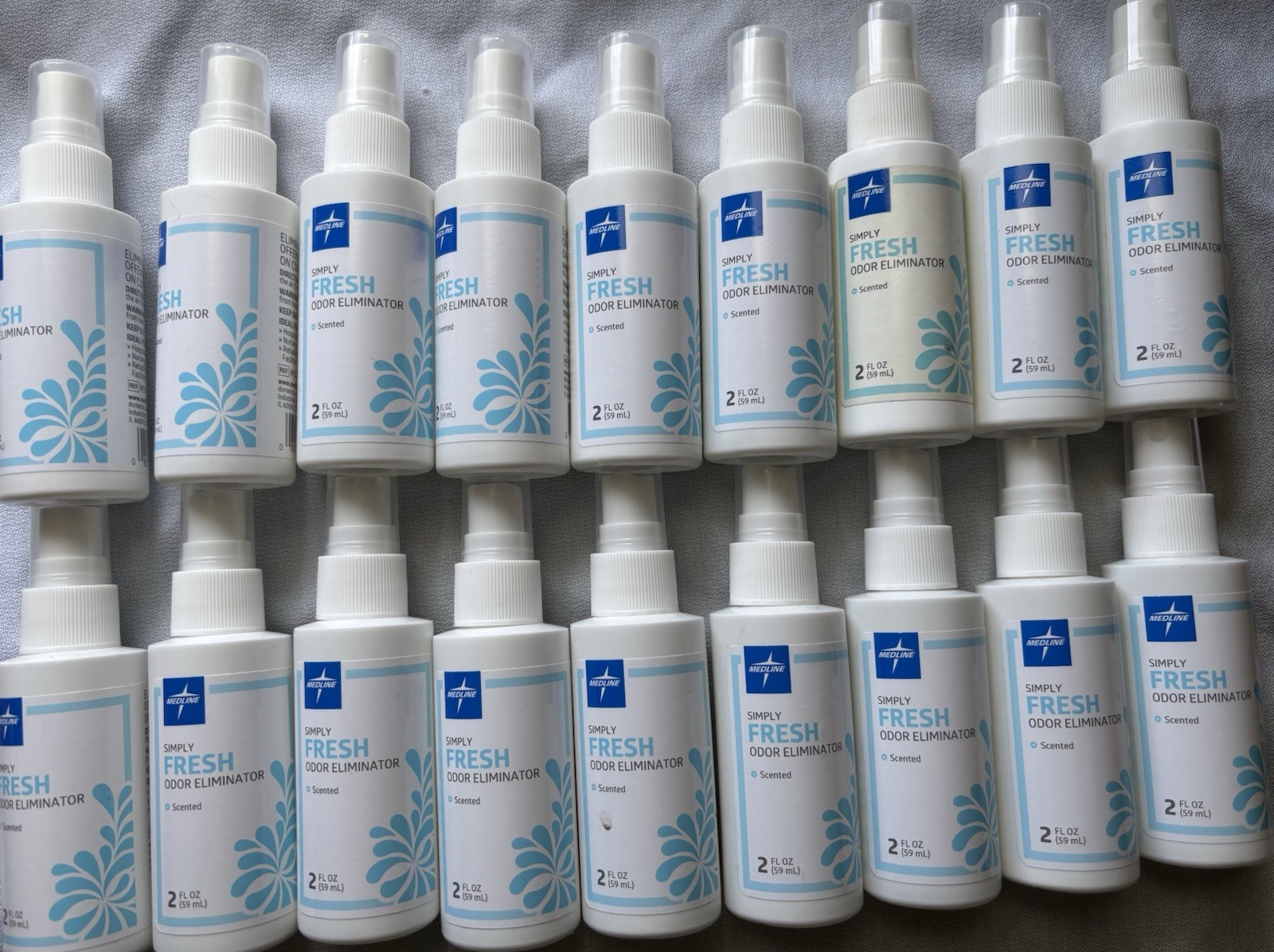 Lot Of 18 Medline Simply Fresh Odor Eliminator Spray Scented 2fl Oz