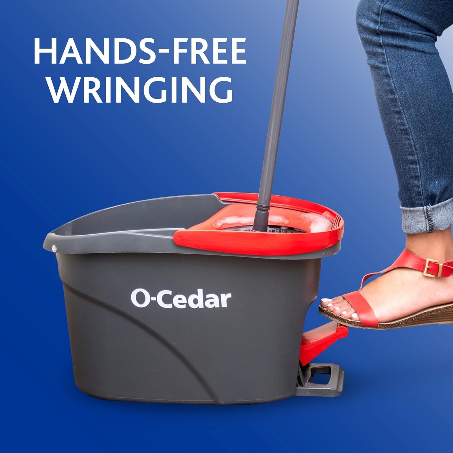 EasyWring Microfiber Spin Mop & Bucket Floor Cleaning System + 2 Extra Refill…