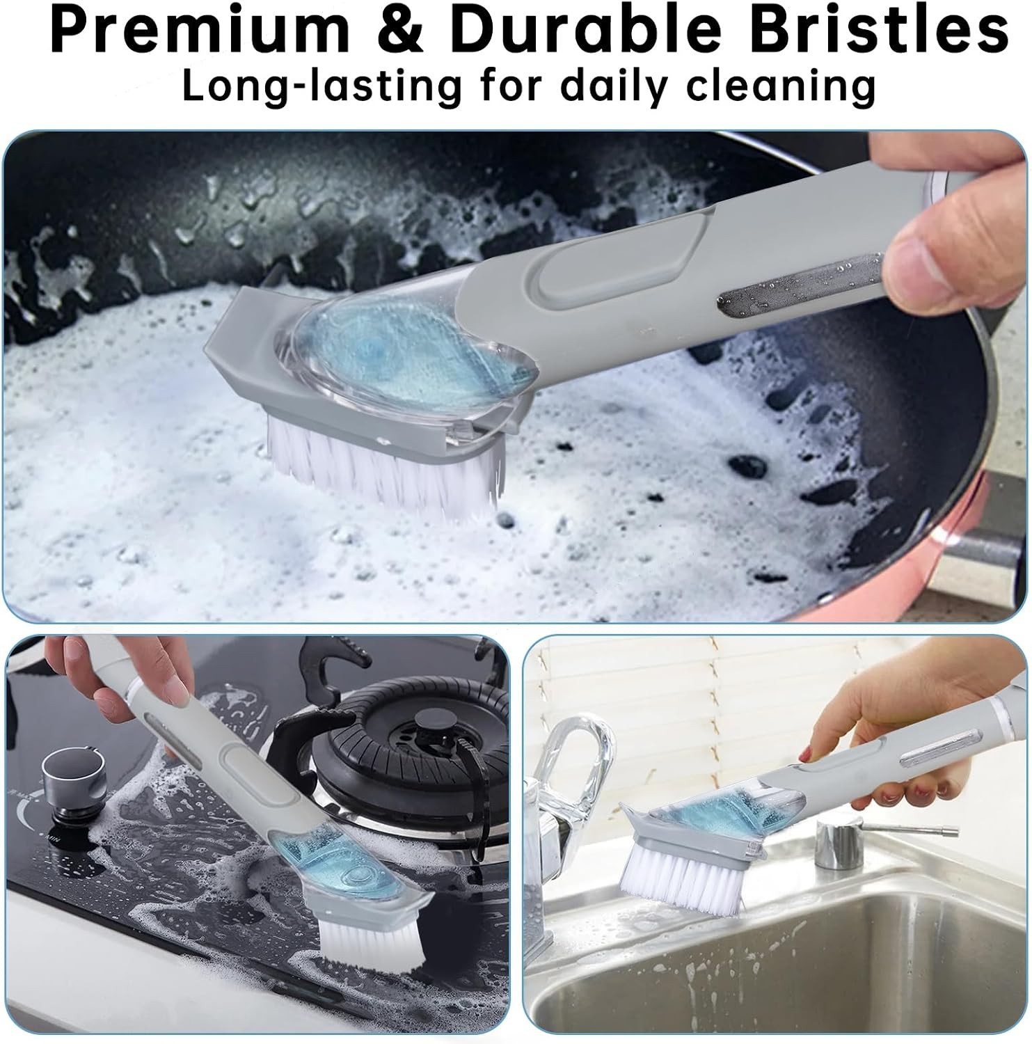 4 Pack Durable Scrub Daddy Dish Brush Refills – Perfect Fit & Easy Replacement