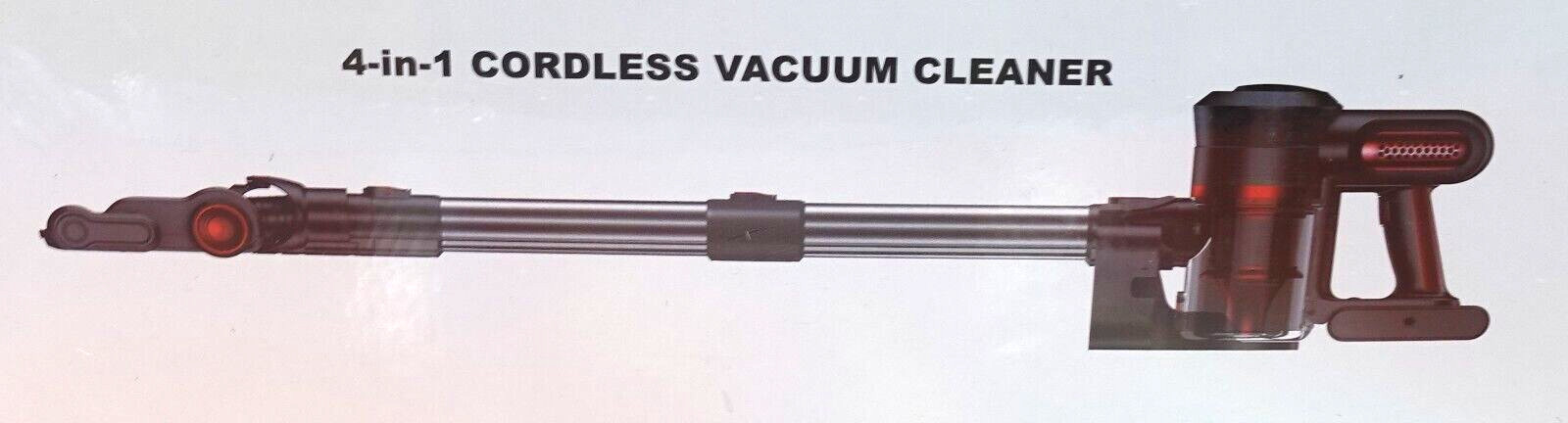 Foppapedretti 4-in-1 Cordless Vacuum Cleaner, Black/Red