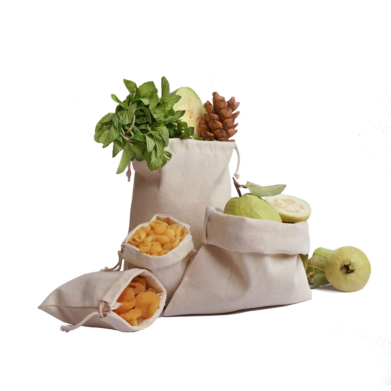 Premium Cotton Canvas Muslin Bag. Double Drawstring. Natural Color. Pack of 2…