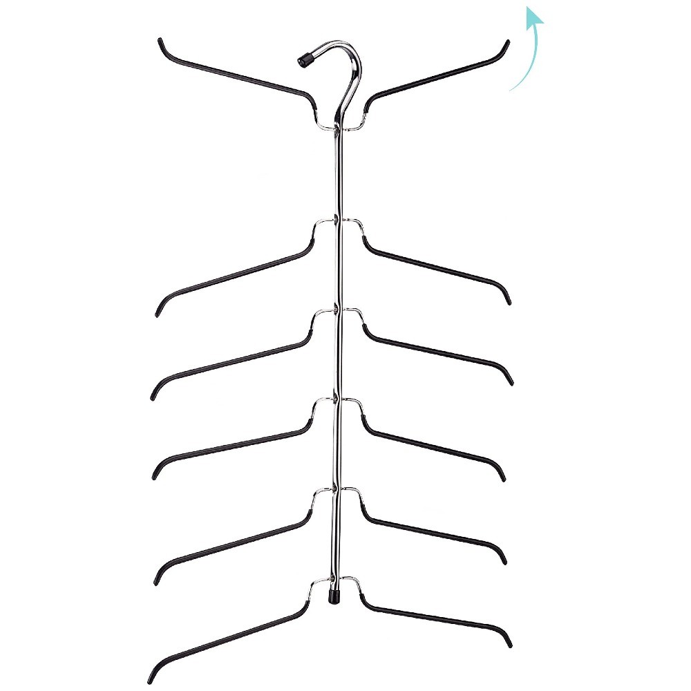 It All 6 Tier Blouse Tree Metal Clothes Shirt Hanger in Chrome