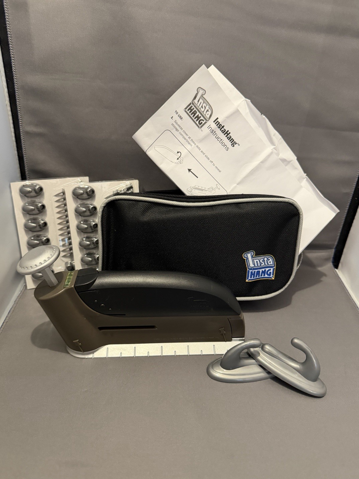 InstaHang Lot Picture Frames, Tools, Laser Level, Extra Pieces New See Pics
