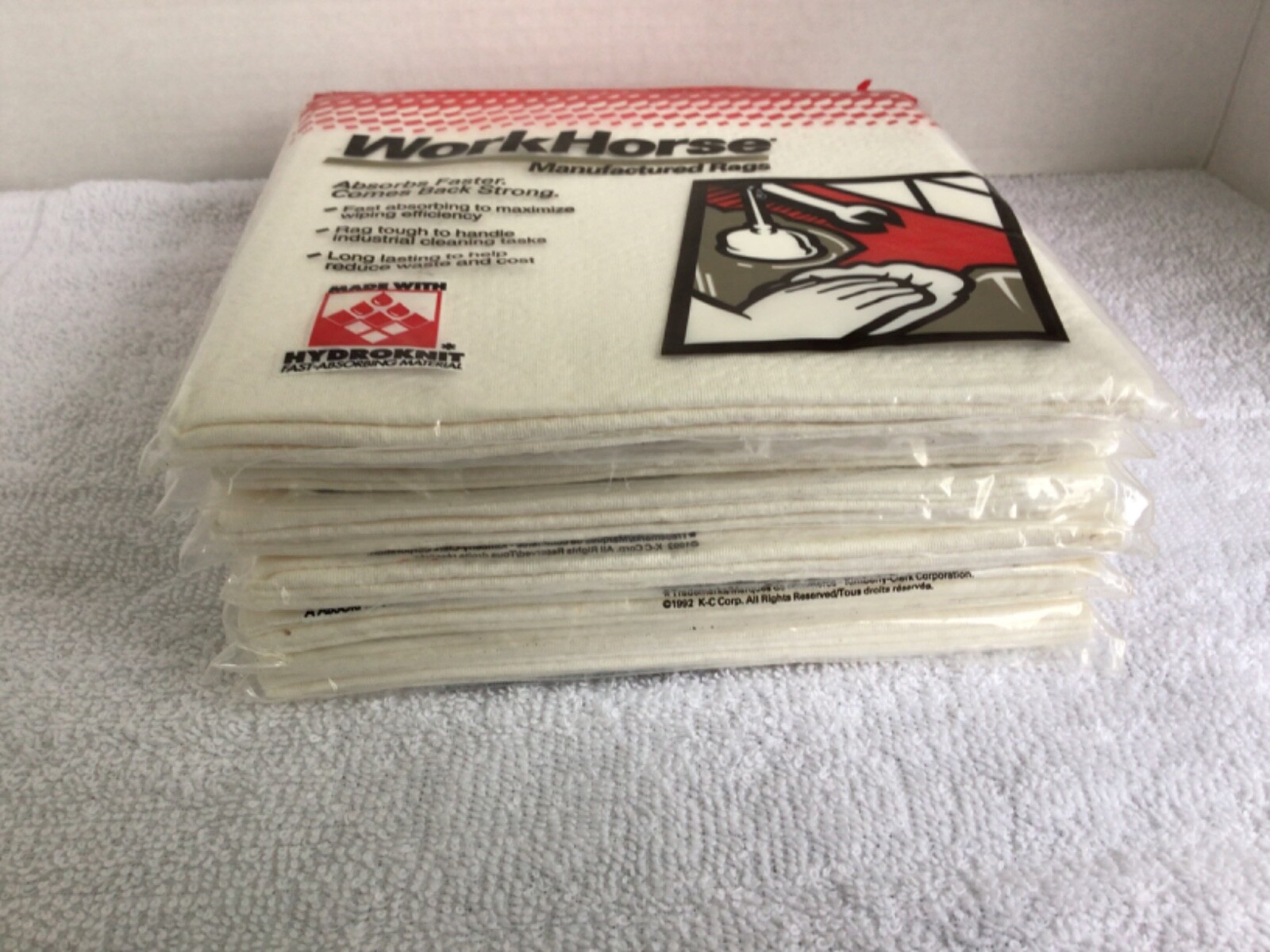 WorkHorse Manufactured Rags Kimberly-Clark Hydroknit W1325 Lot