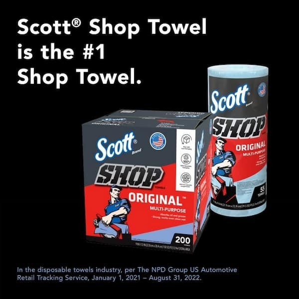 NEW Ultra-Strong Blue Shop Towels – 1-Ply 9×11 Cleaning Wipes (30 Rolls Total)