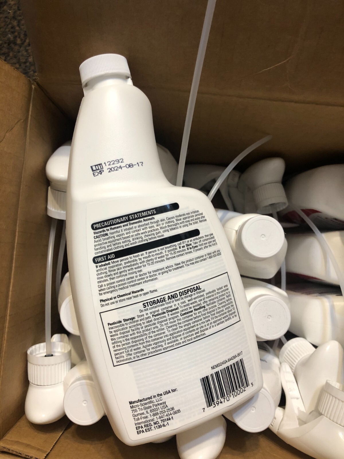 12 Bottles Micro-Scientific Opti-Cide 3 Healthcare Grade Cleaner 24 oz