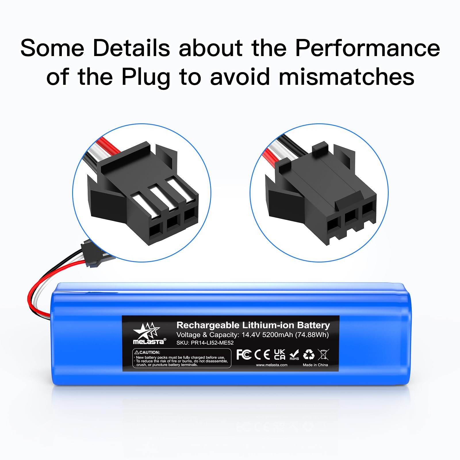 5200mAh Replacement Battery for Proscenic M7 Pro M8 Pro M7 Max LDS M7 Pro, U6 Ro