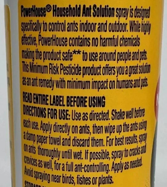 6 PACK- PowerHouse Household Antt Solution Spray Powered By Essential Oils 4 oz.