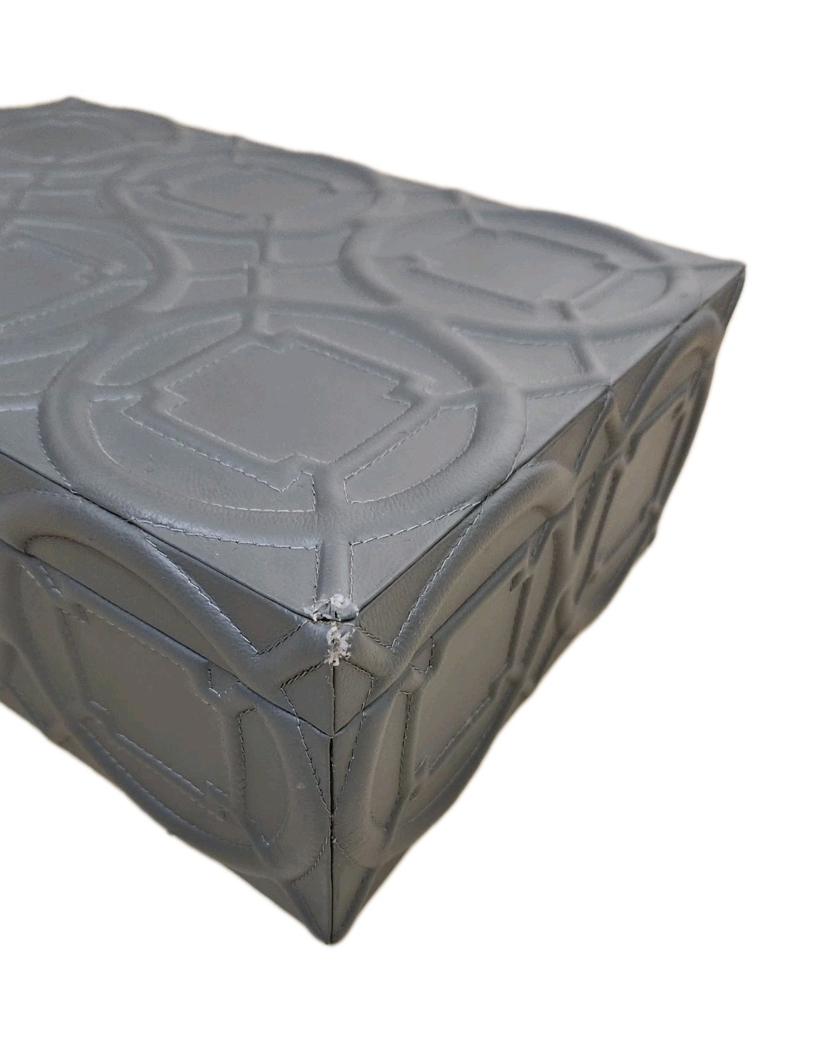 Global Views Large Gray Storage Box for Shoes, Clothing – 19.5″ x 13.5″ x 6.75″