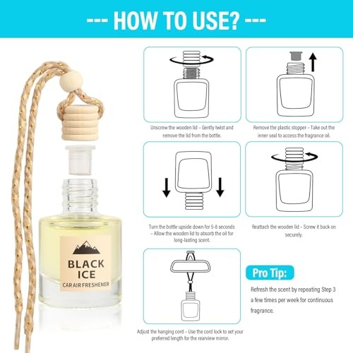 Essential Oil Car Air Freshener 2 1 Count (Pack of 1) Bamboo Rain & White Tea