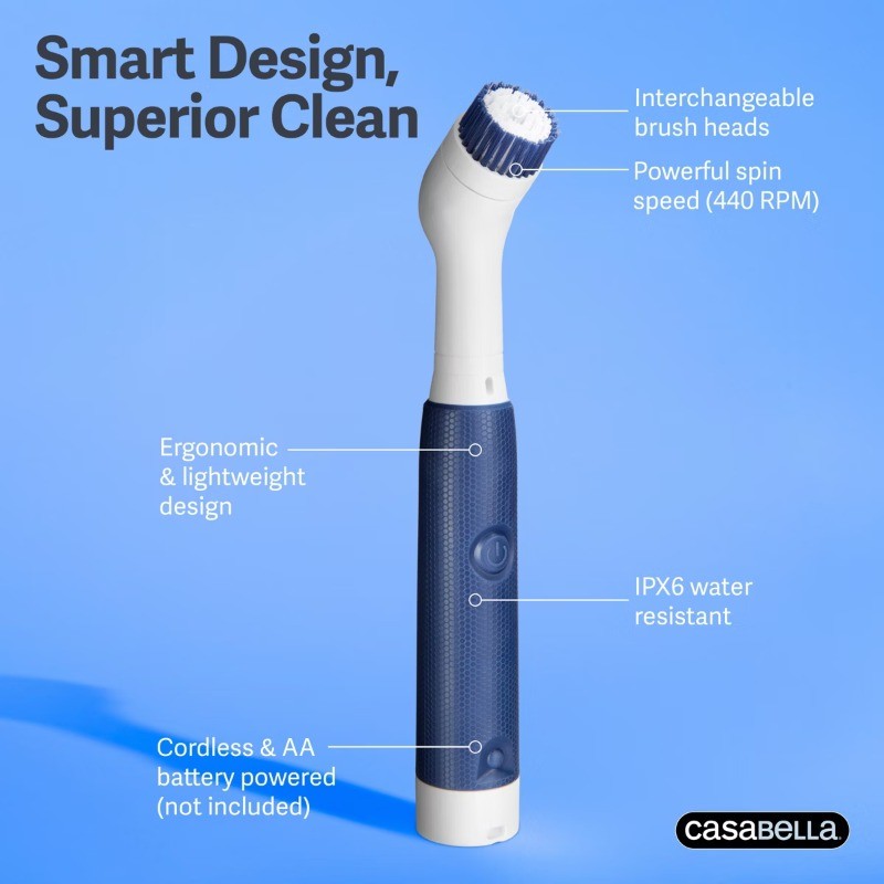 Casabella Power Spin Detail Grout Scrubber Cleaner