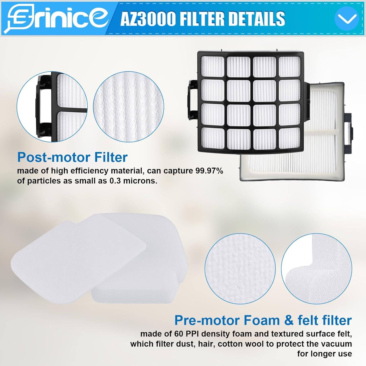 14 Pack AZ3002 Filter Replacement Part for Shark Stratos AZ3000 AZ3000C AZ3000W