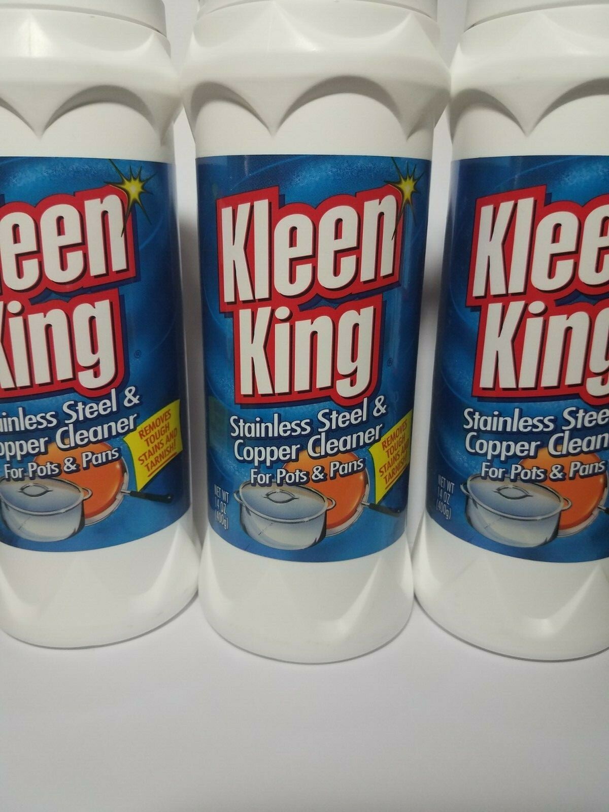 4 PACK KLEEN KING STAINLESS STEEL & COPPER CLEANER 14 OZ EACH NEW ORIGINAL USA