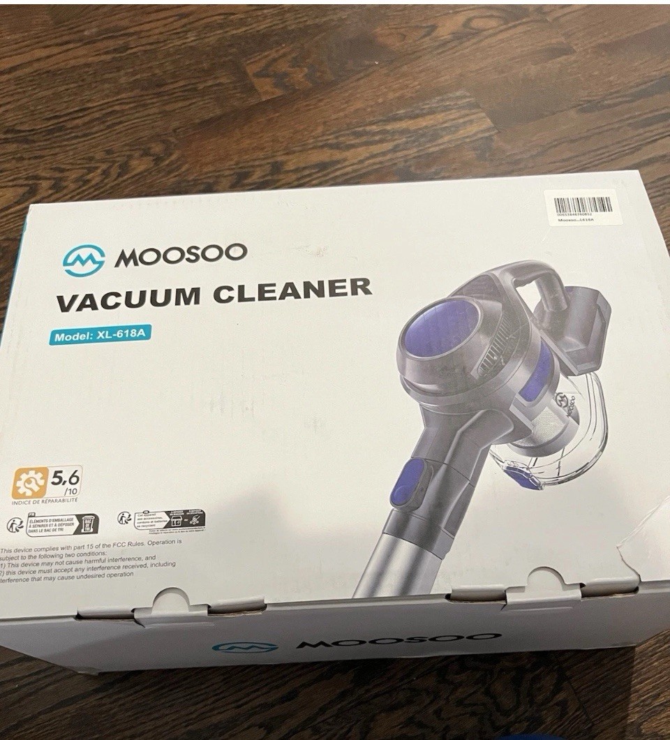 Moosoo XL-618A Cordless 10Kpa 4 in 1 Vacuum Cleaner BLUE 2 batteries