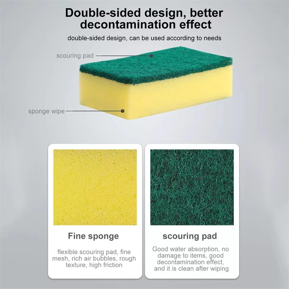 15/30 Pack Kitchen Cleaning Sponges Scourers Washing Up Non-Scratch for Dish Pad
